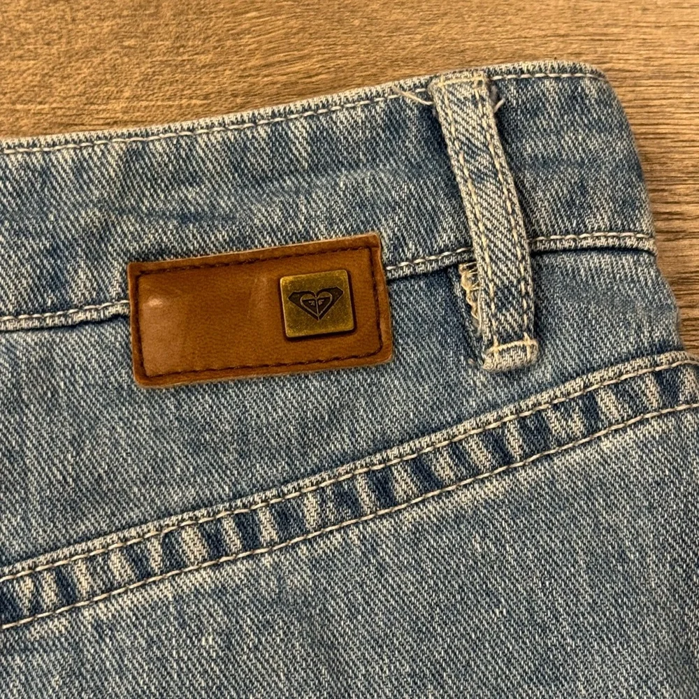 Roxy Vintage Y2K Denim Blue Mini Skirt Preppy 2000s XS